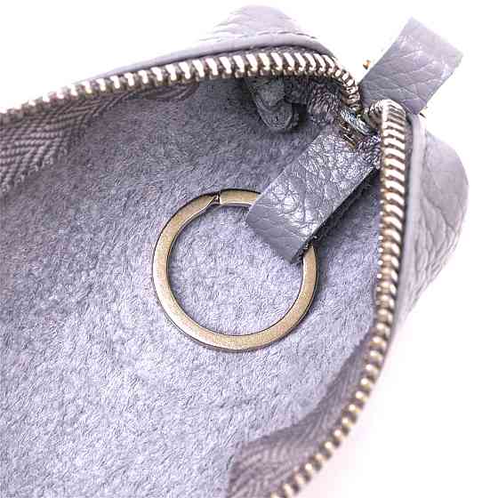 Модная кожаная ключница Shvigel 16543 Серый Киев