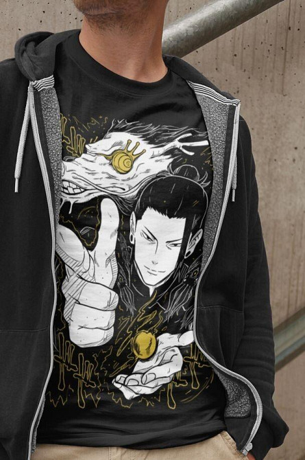 Футболка мужская аниме Магическая битва оверсайз (S/M/L) Черний AnimeJ0962 Днепр - изображение 2