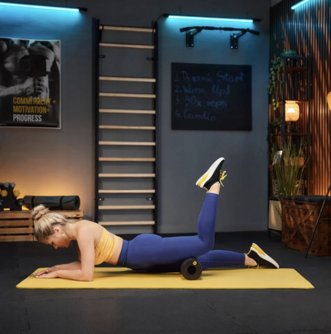 Роллер масажер гладкий Trex Sport TX-033EPR EPP 33см чорний Киев - изображение 2