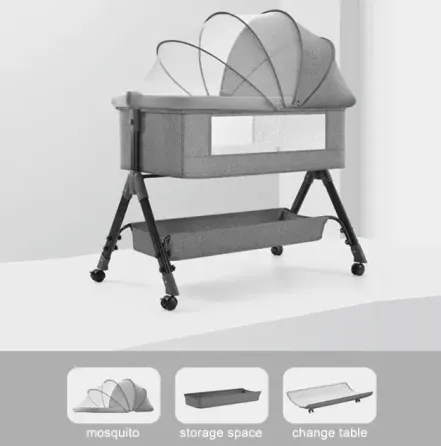 Детская кроватка-люлька с москитной сеткой и пеленальным столиком D929 Коломыя