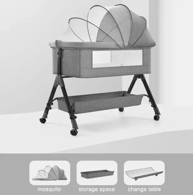 Детская кроватка-люлька с москитной сеткой и пеленальным столиком D929 Коломыя - изображение 1