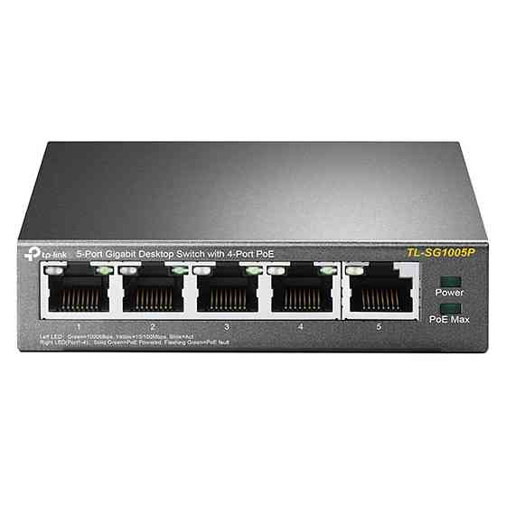 PoE-комутатор TP-Link TL-SG1005P 5-портовий з 4 PoE+ портами некерований Киев