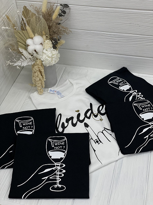 Футболки на дівич вечора-  "BRIDE" \ "WHY NOT?" Чернівці - фото 2