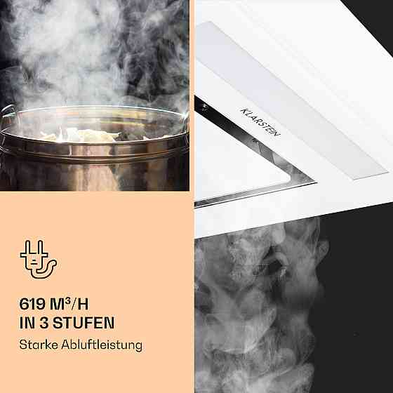 Стельова витяжка Remy 90 см 619 м3/год 230 Вт 3 рівні дистанційного керування без змінного фільтра Білий Рівне