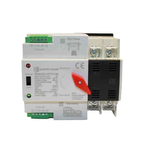 Автоматический переключатель питания 2P 63 А Днепр