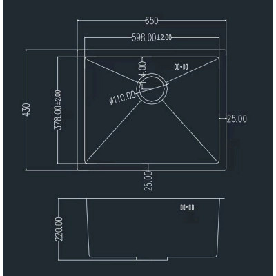 Мийка кухонна GRANADO Under top L STEEL S304 (GS09304) Вінниця - фото 7