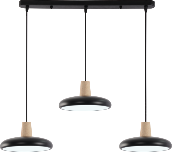 VALESO Підвісна люстра -3 чорний + дерево Киев