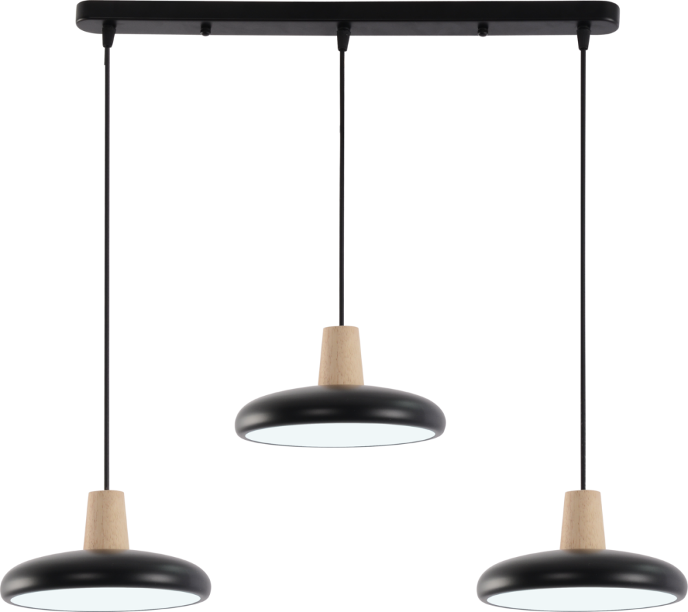 VALESO Підвісна люстра -3 чорний + дерево Київ - фото 5