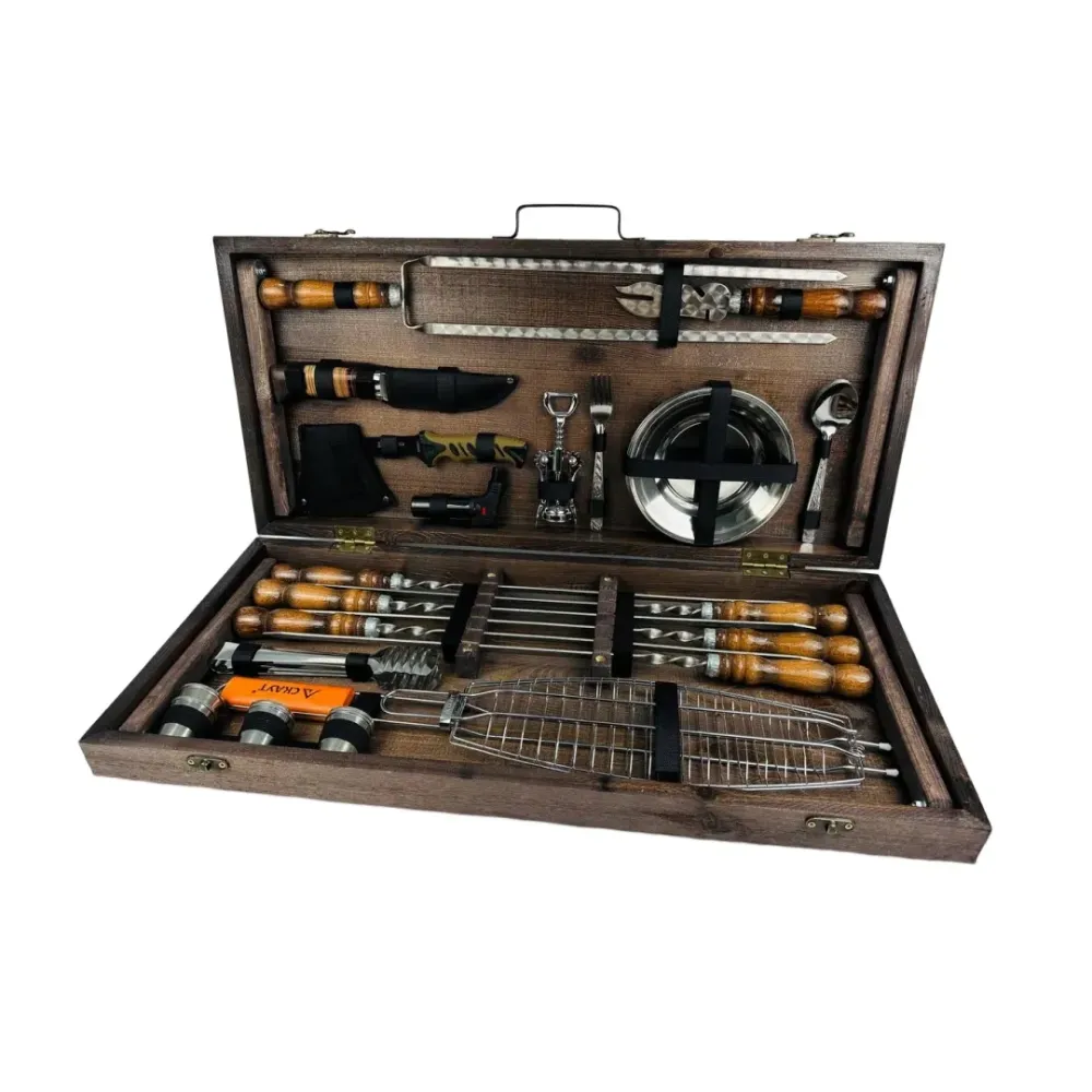 Набори шампурів, Набір шампурів у кейсі "Grill Master Кізляр" Шампури, вертіла Тернопіль - фото 6