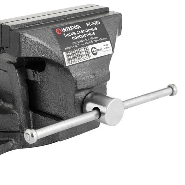 Тиски слесарные поворотные, 150 мм, 9,6 кг INTERTOOL HT-0083 Киев - изображение 5