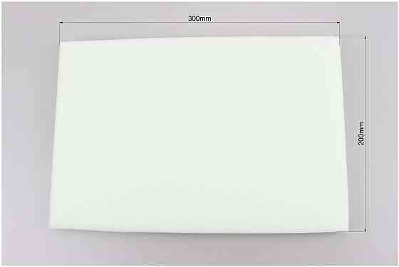 Фільтр повітряний поролон - "заготовка" 200*300мм, білий Київ