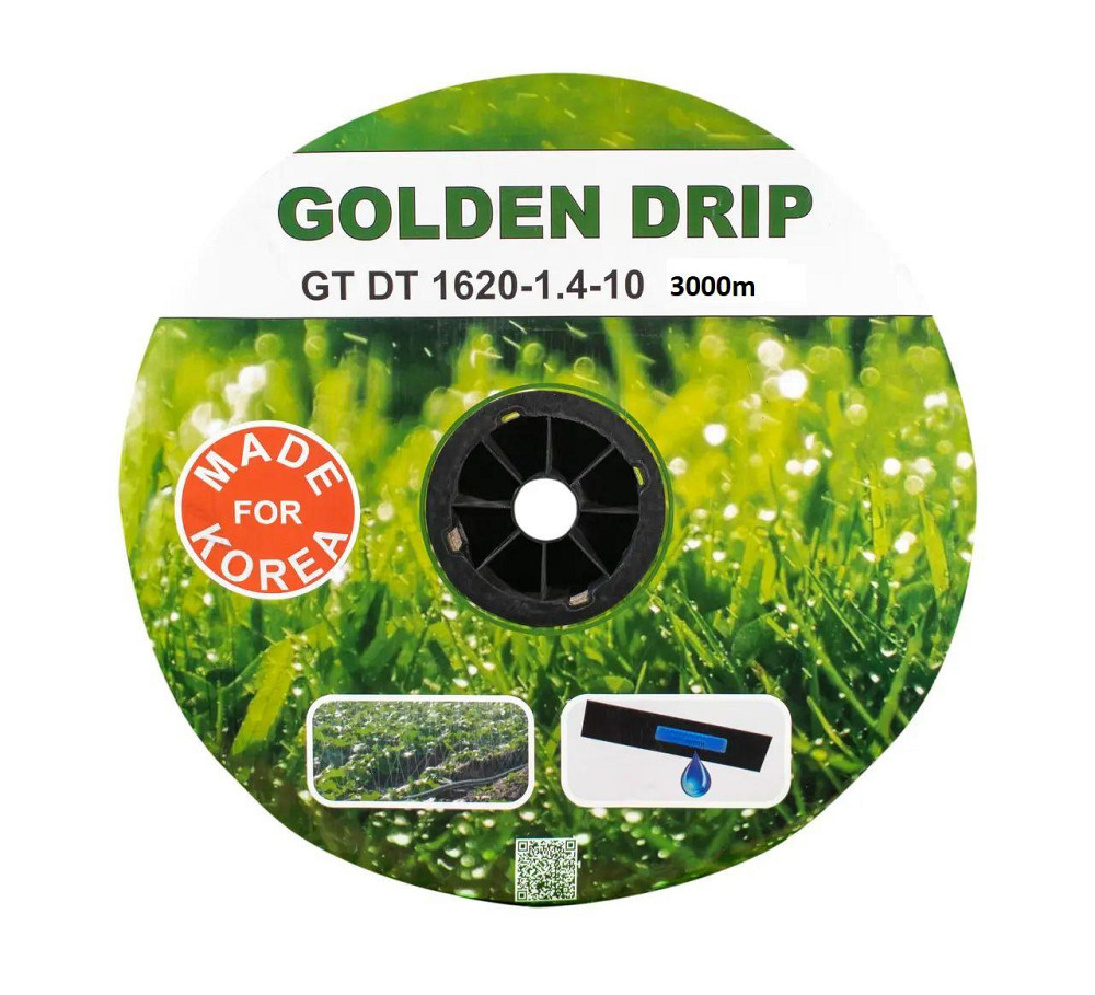 Стрічка Крапельна 8 mil крок 20 см бухта 3000 метрів емітерна GOLDEN DRIP Дніпро - фото 1