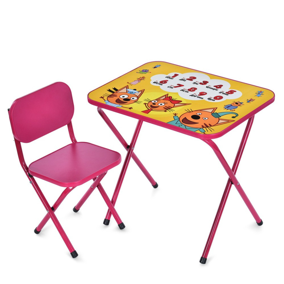 Детский столик складной со стульчиком M 5965-8 малиновый Винница - изображение 1