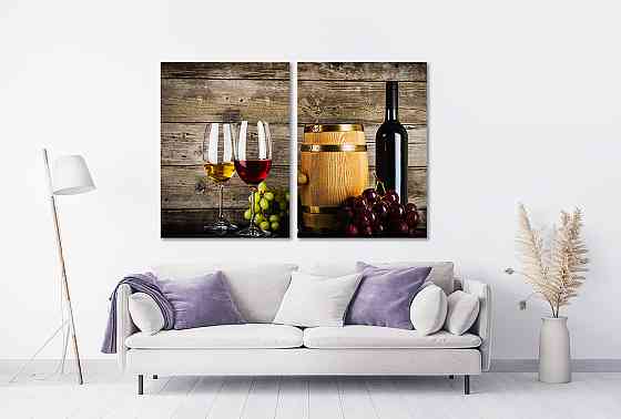 Модульная картина в гостиную / спальню  Винна атмосфера  TLV-2_058 Київ