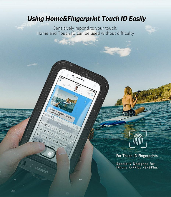 Захисний водонепроникний чохол Ugreen для телефону і документів (Чорний) Миколаїв - фото 5