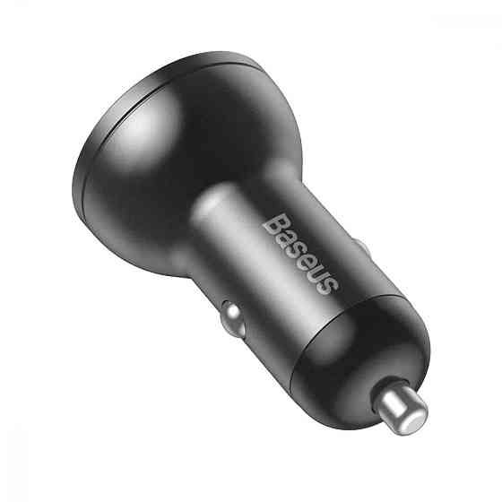 Автомобільний зарядний пристрій Baseus Digital Display Dual USB 4.8 A Car Charger 24 W CCBX-0G (Сірий) Миколаїв