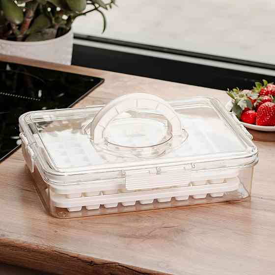 Контейнер для заморожування льоду 126 відсіків 30,5х24х7 см Бежевий HP-27-8 Коломия