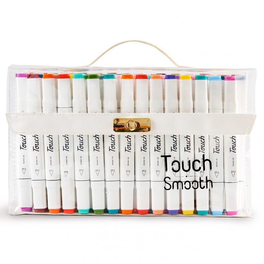 Набір якісних двосторонніх кольорових маркерів Touch Smooth для скетчинга на спиртовій основі 80 штук Кам'янець-Подільський - фото 4