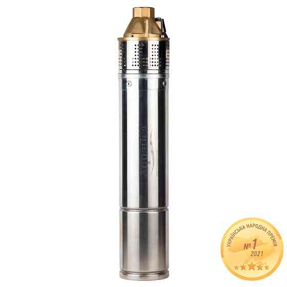 Aquatica Насос вихревой 0.75кВт H 58(34)м Q 45(20)л/мин Ø96мм 10м кабеля AQUATICA 4SKm100M (778 Коломия