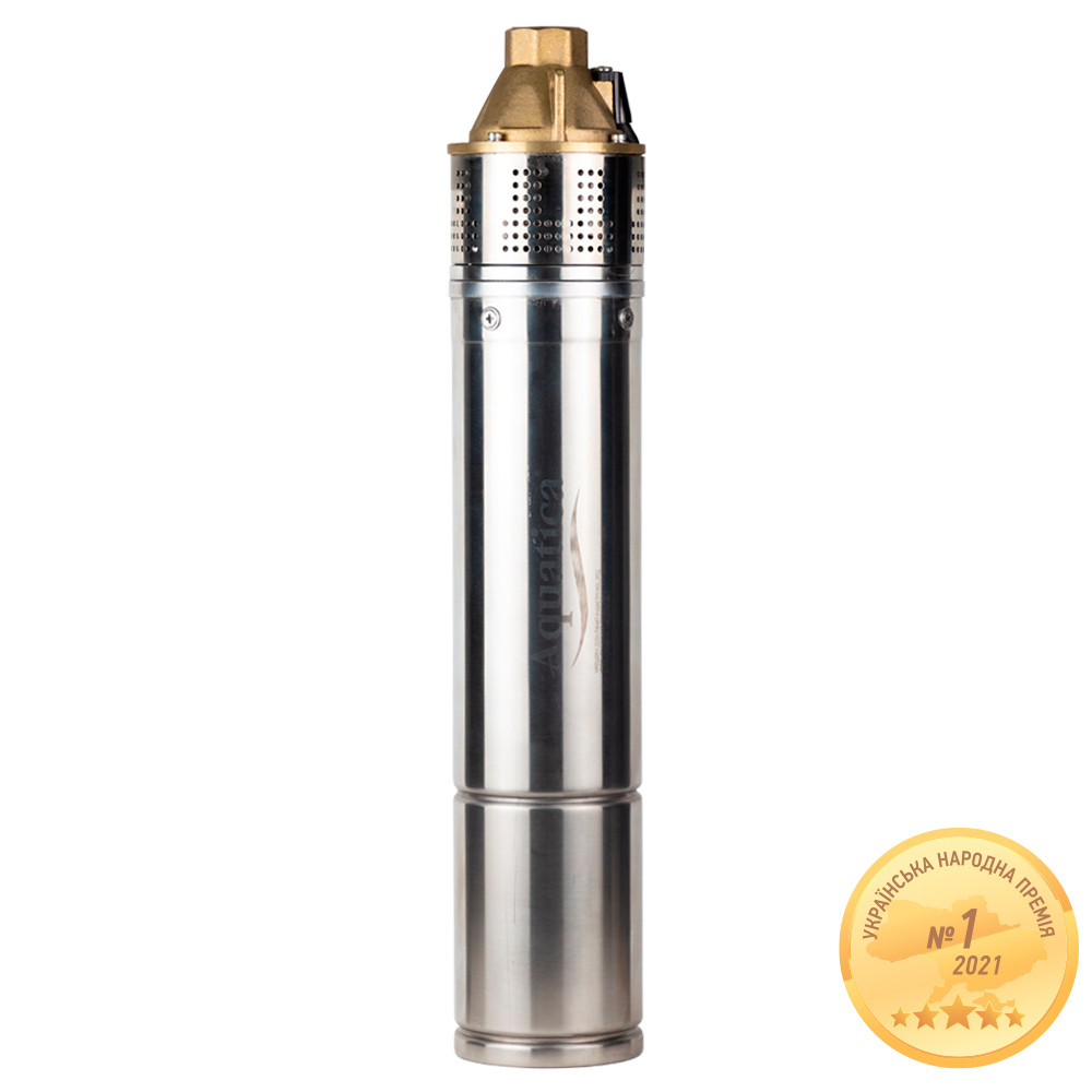 Aquatica Насос вихревой 0.75кВт H 58(34)м Q 45(20)л/мин Ø96мм 10м кабеля AQUATICA 4SKm100M (778 Коломия - фото 1