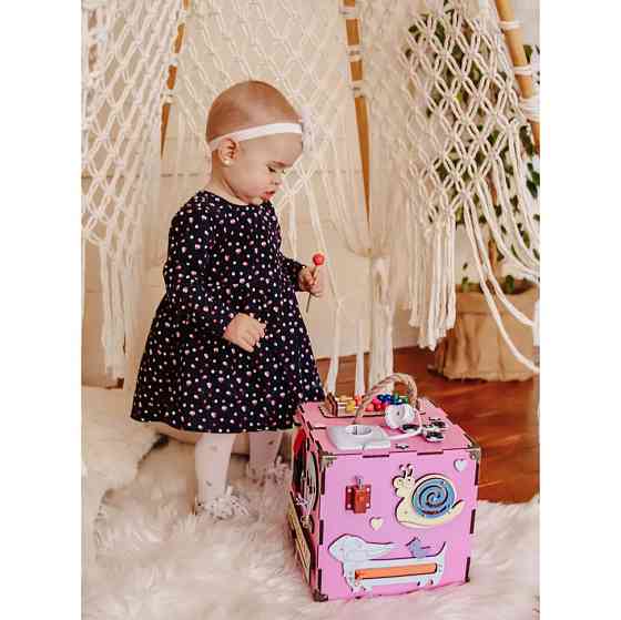 Развивающая игрушка Бизикуб Temple Group TG200162 23х23х23 см Розовый Винница