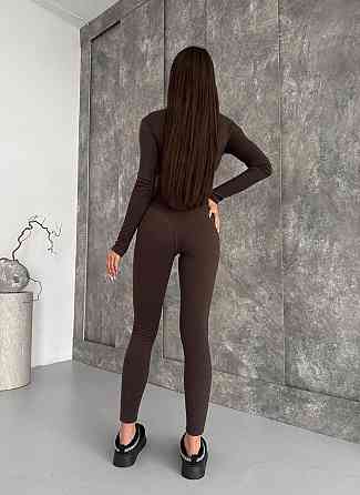 Женский теплый облегающий комбинезон пума Шоколад, 42/44 Одесса