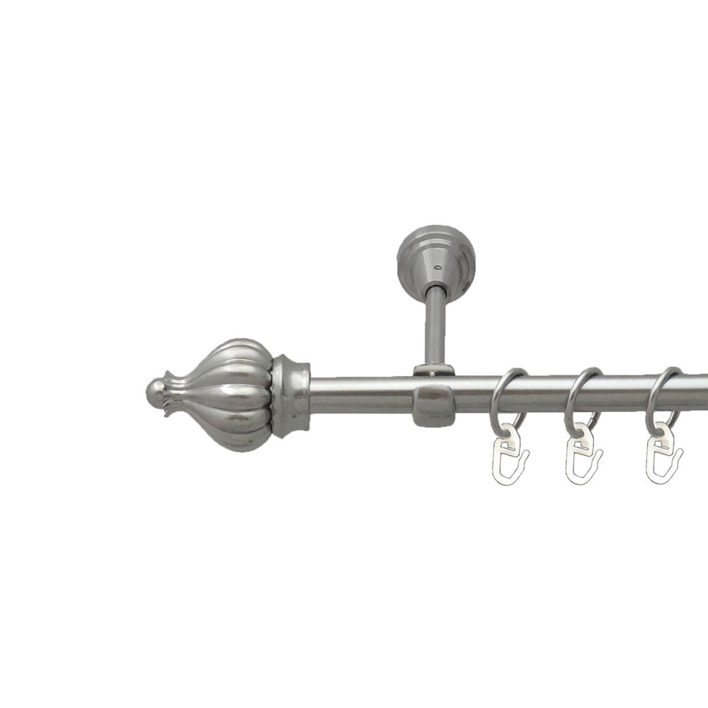 Карниз Orvit Таджа металевий однорядний відкритий Нержавіюча Сталь 16 мм 200 см (5503061) Львів - фото 1