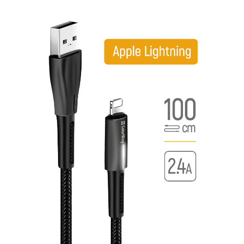 Кабель USB Lightning ColorWay CW-CBUL035-BK 2,4A 1м чорний Житомир