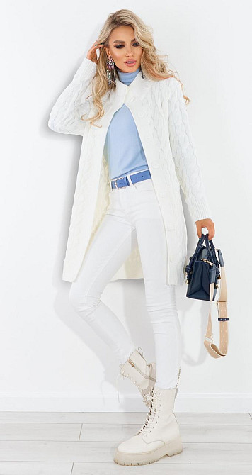 Теплий в'язаний кардиган (42-44) Київ - фото 2