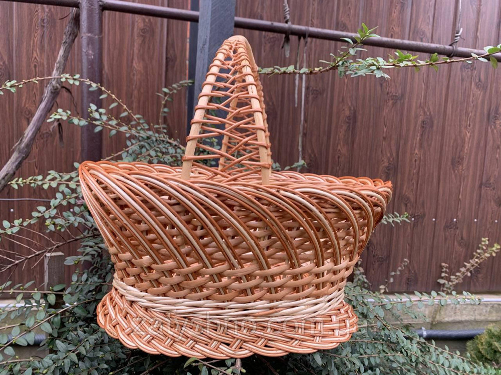 Плетений кошик з лози великий, місткий Київ - фото 6