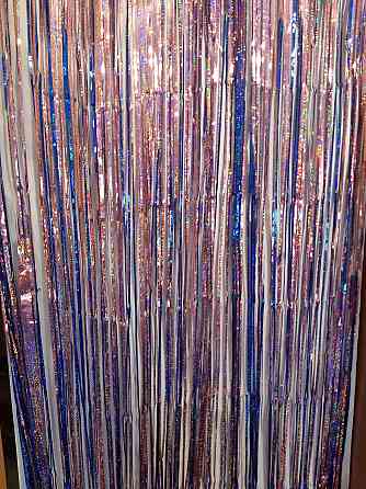 Дождик для фотозоны с голограммой 3 м на 1 м сине-розовый Киев