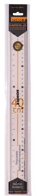 Лінійка "Scholz" 40см пласт. прозора 9031SCH, шт Київ - фото 1
