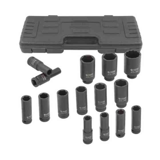 Набір інструментів ударних 1/2" 15+1пр. (6-гран) Одеса