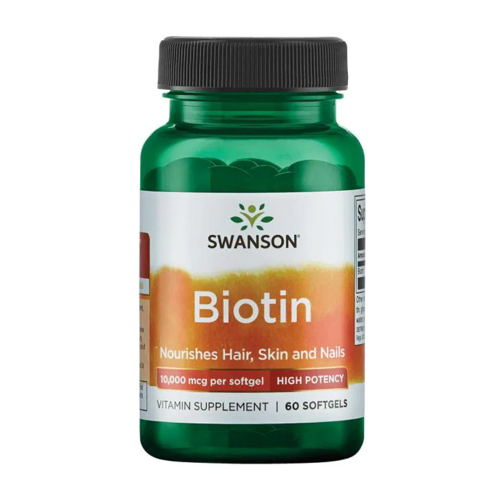 Биотин Swanson Biotin High Potency 10,000 mcg 60 гел капс Киев - изображение 1