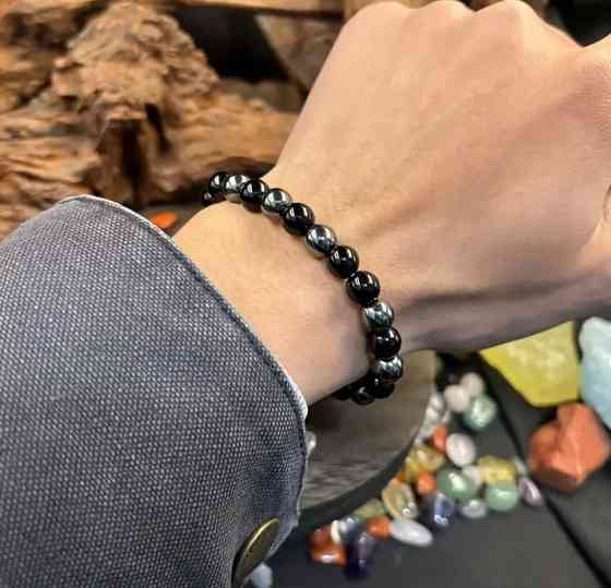 Браслет из гематита и обсидиана – для фокуса, стойкости и ментальной ясности Киев