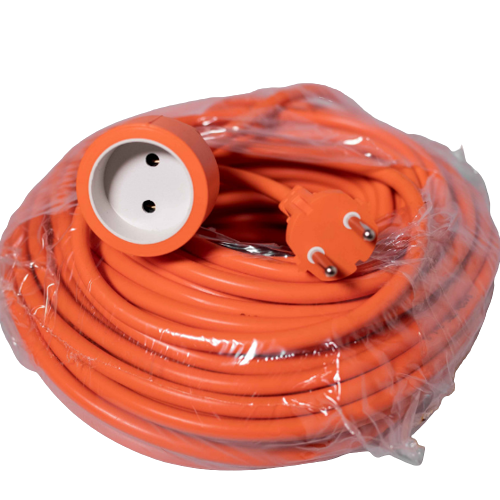 Подовжувач ПВС 1 розетка 15м 2*1,5мм² помаранчевий МЕГАтек Житомир - фото 1