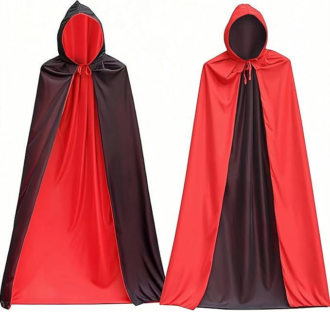 Плащ вампира Дракулы ведьмы накидка волшебника красной шапочки черный красный для Хэллоуина 140 см Киев - изображение 1