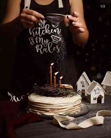 Фартух My Kitchen My Rules (Чорний) Вінниця