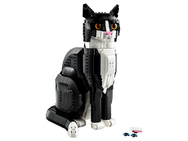 Конструктор Чорно-білий кіт, 1710 деталей сумісний із lego-лого Київ - фото 3