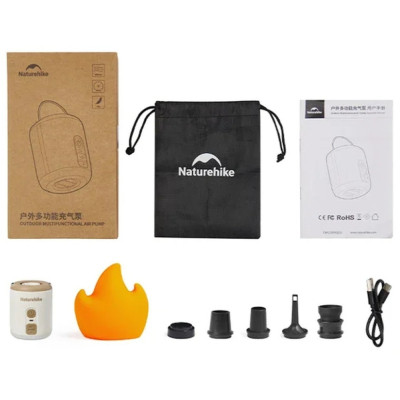 Насос для надувних меблів Naturehike CNK2300DQ022 + нічник + вентилятор, бежевий (6976507665971) Вінниця - фото 8