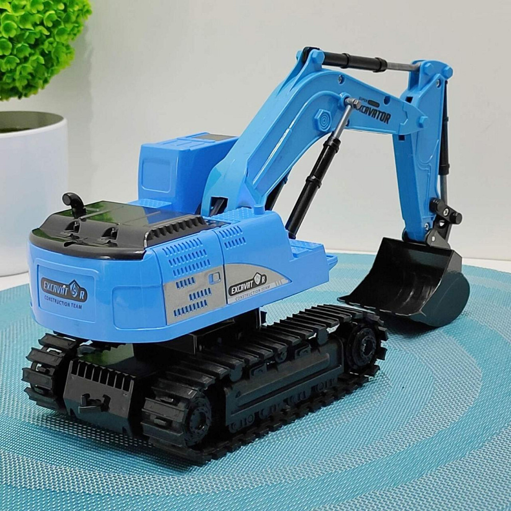 Екскаватор гусеничний на радіокеруванні з підсвічуванням та звуком Блакитний (700-C2) Чернигов - изображение 3