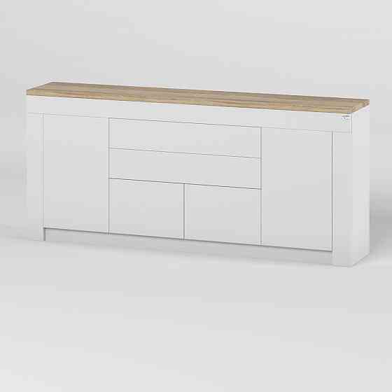 Большой комод LION Ларри-2 Нимфея Альба/Дуб сонома (LION-041064) ТОП Днепр