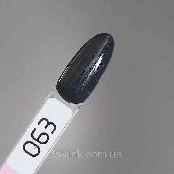 Гель-лак Toki-Toki № 063 темний графіт із мікроблоском 5мл Херсон