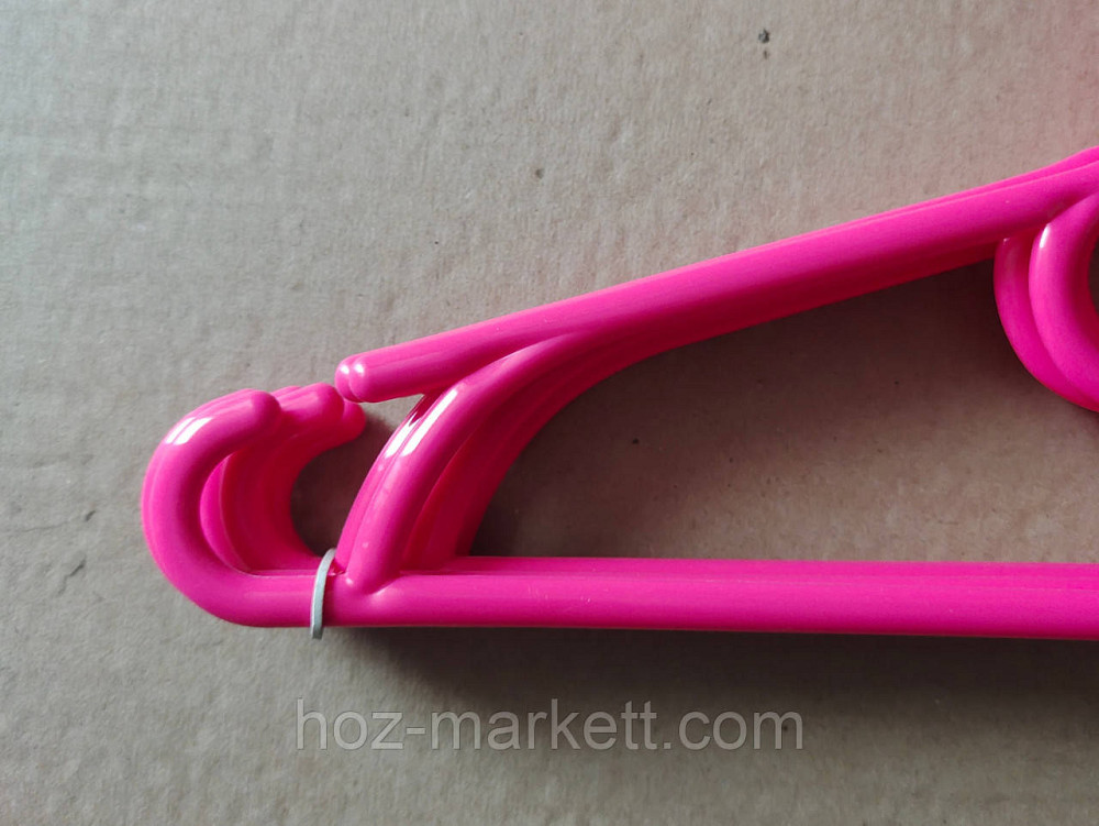 Дитячі вішалки плічка, тремпель пластиковий з неповоротним гачком рожевий 32 см 5 шт уп Польща Харків - фото 3