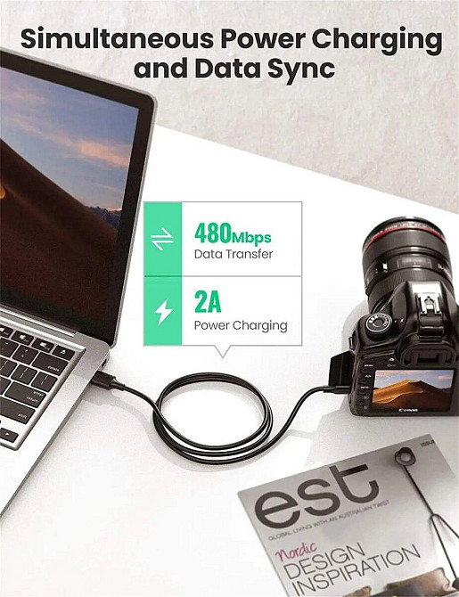 Кабель UGREEN USB 2.0 A Male to Mini 5 Pin Male Cable 0.5m (Black) UGR-10354 Одеса - фото 7
