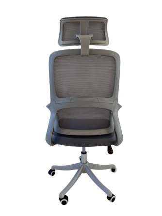 Офисное эргономичное кресло ERGO E2502 с сетчатой обивкой серое Киев
