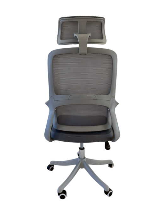 Офисное эргономичное кресло ERGO E2502 с сетчатой обивкой серое Киев - изображение 5