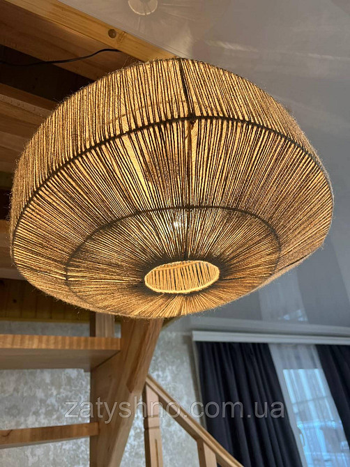 Люстра плетеная   круглая из джуготвой нити Киев - изображение 1