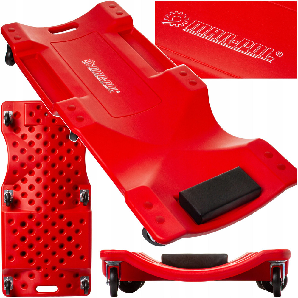 Лежак автослюсаря підкатний на 6 колесах з підголівником Mar-Pol (M80094) Нововолинськ - фото 1