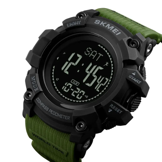 Cпортивные часы Skmei 1356 Compass с компасом ударопрочные (Зеленые) Винница